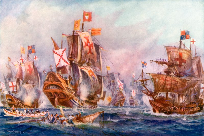 Elizabeths sømænds glorværdige sejr over den spanske armada af Charles John de Lacy