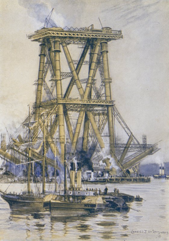 At lave Forth Bridge af Charles John de after Lacy