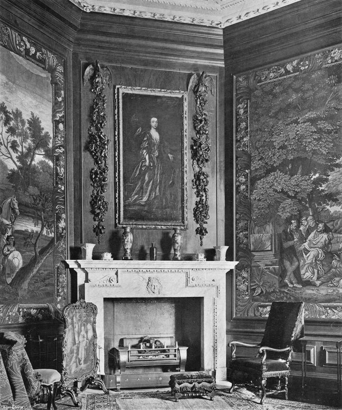 Frugt og blomster af Gibbons i gobelin-rummet af Charles Latham
