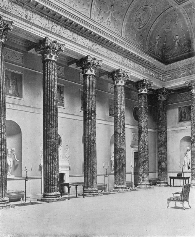 Kedleston Hall: The Marble Hall (s/h foto) af Charles Latham