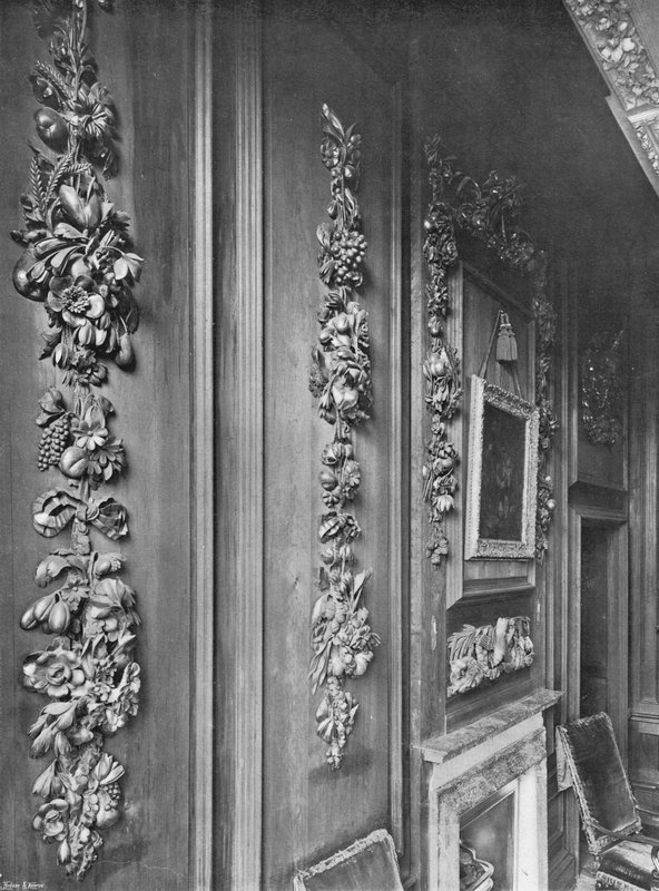 Mesterværker af Grinling Gibbons i Chapel Gallery af Charles Latham