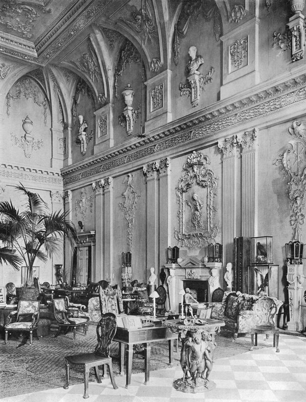 Ragley Hall: The Great Hall, North Side af Charles Latham