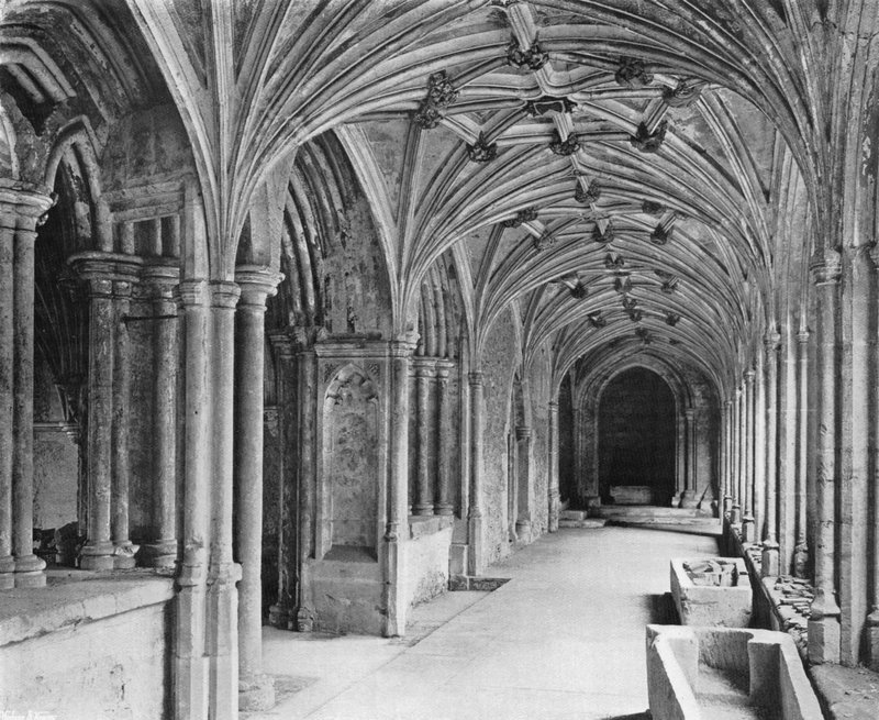 The East Cloister ved Laycock Abbey, Wilts af Charles Latham