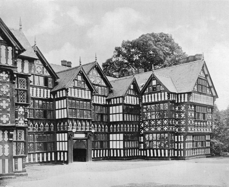 East Wing, Park Hall (ødelagt af brand i 1918), Oswestry, Shropshire af Charles Latham