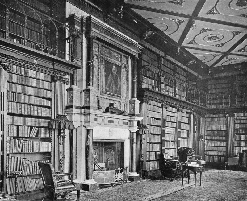 Biblioteket (s/h foto) af Charles Latham