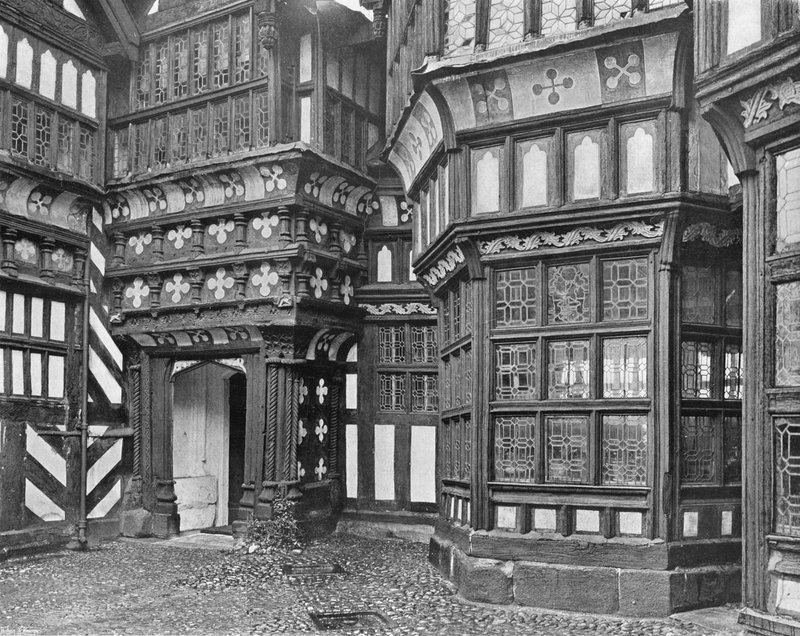 Verandaen og Hall-vinduet (s/h-billede) af Charles Latham