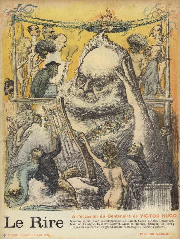 Hundredåret for Victor Hugos fødsel, illustration til Le Rire af Charles Leandre