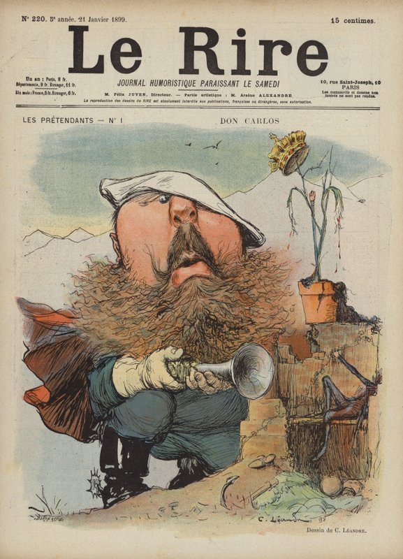 Don Carlos, Illustration for Le Rire af Charles Leandre