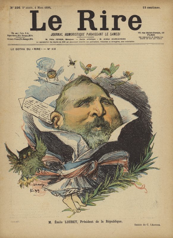 Emile Loubet, Illustration til Le Rire af Charles Leandre