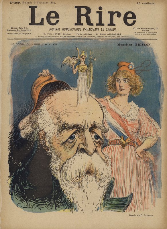 Henri Brisson, Illustration for Le Rire af Charles Leandre