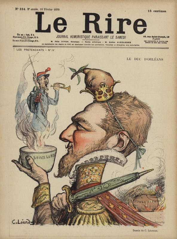 Le Duc DOrleans, Illustration for Le Rire af Charles Leandre