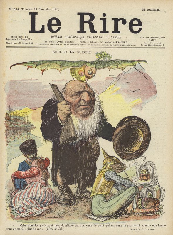 Paul Kruger, Illustration for Le Rire af Charles Leandre