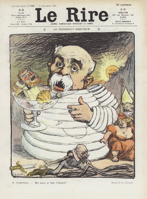 Præsident Rally. Illustration til Le Rire af Charles Leandre