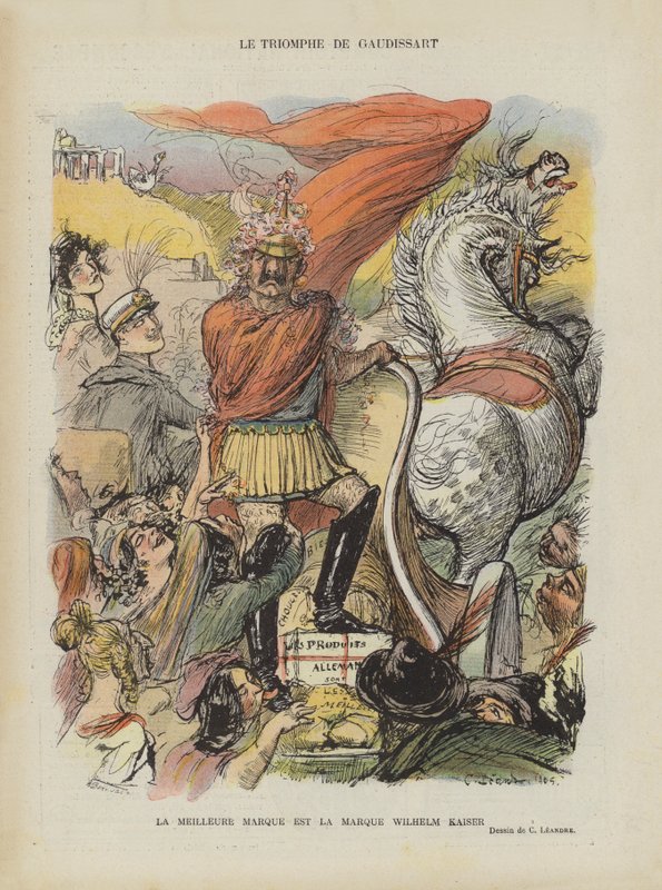 Satire over den marokkanske krise i 1905. Illustration til Le Rire af Charles Leandre