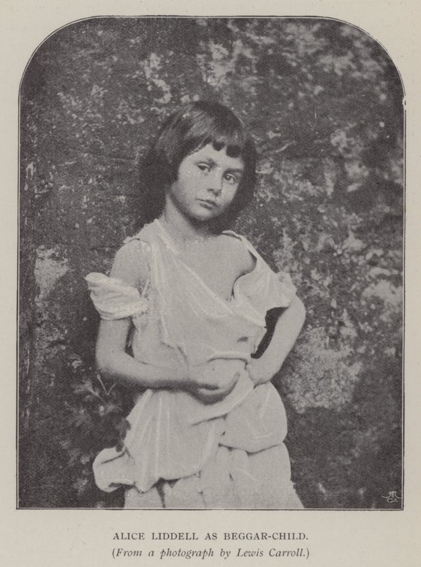Alice Liddell som Beggar-Child (s/h-billede) af Charles Lutwidge Dodgson