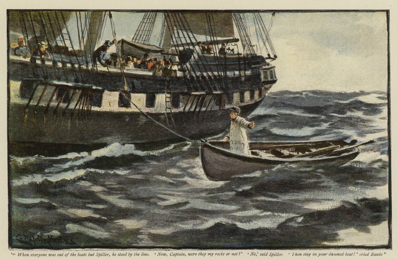 Illustration til The Rehabilitation of the Vigia, af Morley Roberts af Charles Napier Hemy