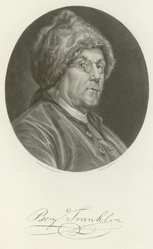 Benjamin Franklin af Charles Nicolas II Cochin