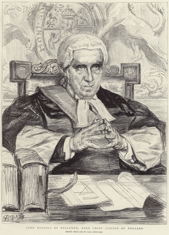 Lord Russell af Killowen (litho) af Charles Paul (after) Renouard