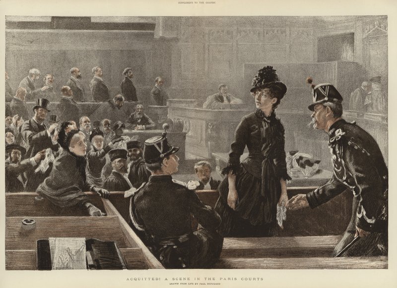En scene ved domstolene i Paris af Charles Paul Renouard