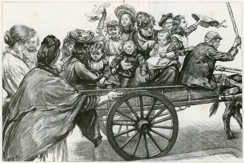 Afsted til Epping Forest: A Study of a Coster and a Family Party på pinsedag af Charles Paul Renouard