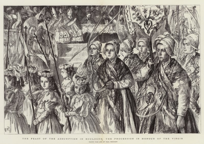 Festen for Jomfru Maria i Boulogne, Processionen til ære for Jomfru Maria af Charles Paul Renouard