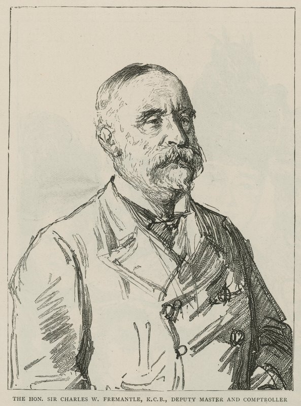 Den ærede Sir Charles W Freemantle, KCB, vicemester og kontrolmester for den kongelige mønt af Charles Paul Renouard