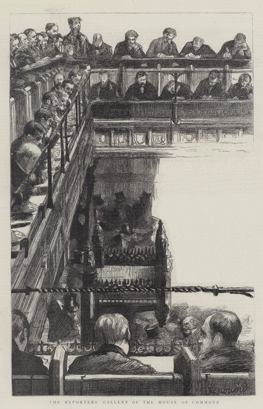 Underhusets journalistgalleri af Charles Paul Renouard