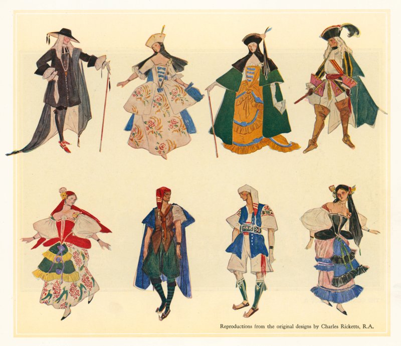 Originale designs til The Gondoliers af Charles Ricketts