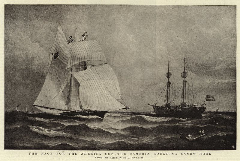 Race for America Cup, Cambria runde Sandy Hook af Charles Ricketts