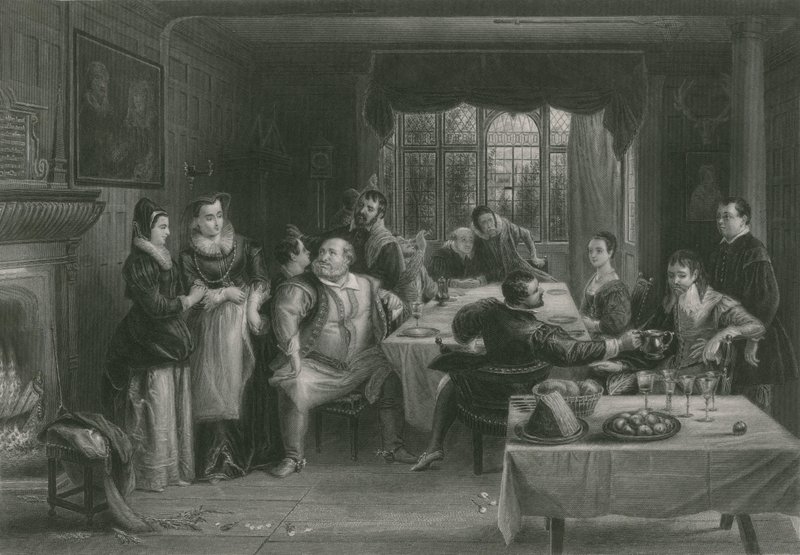 Falstaff og hans venner, De muntre koner af Windsor af Charles Robert Leslie