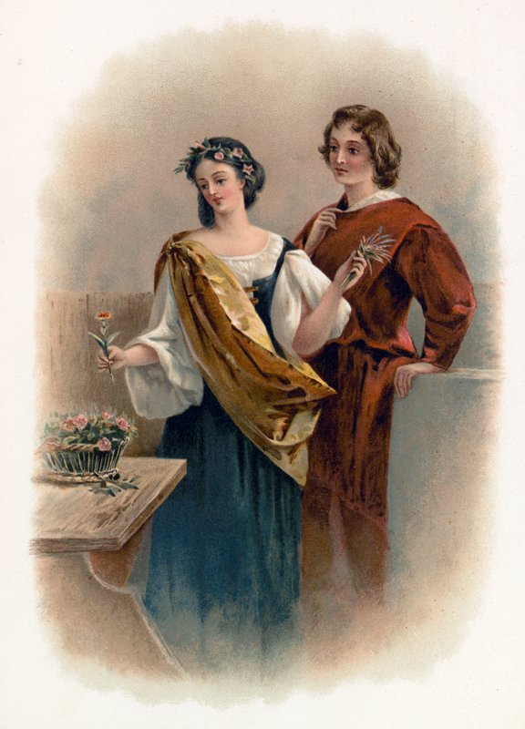 Florizel og Perdita fra Vinterens fortælling af Charles Robert Leslie