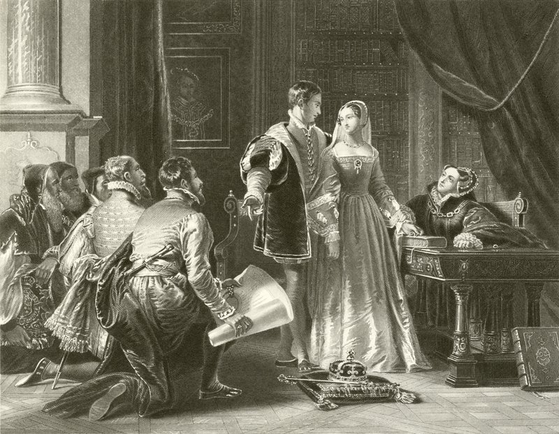 Lady Jane Greys modvilje mod at acceptere kronen af Charles Robert Leslie