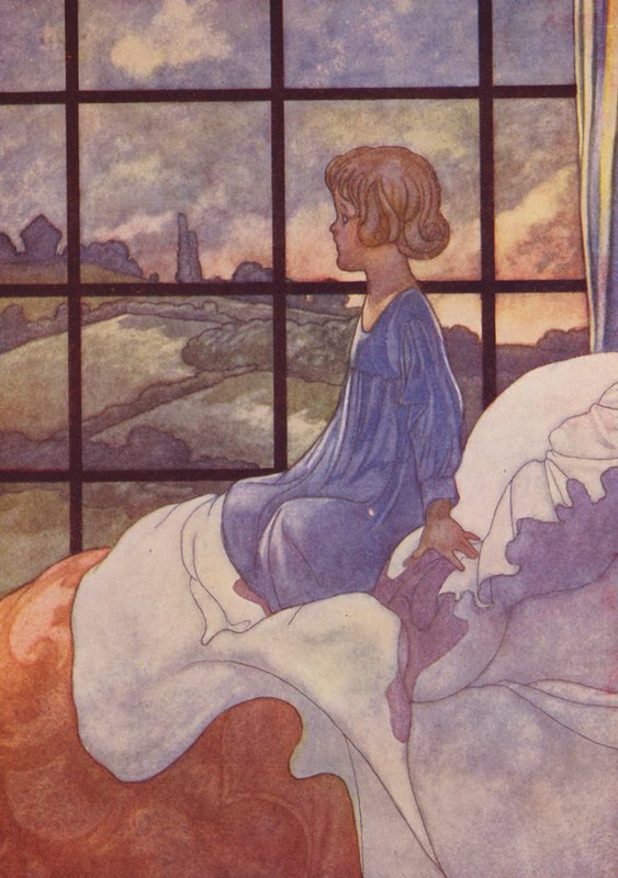 En rød himmel om morgenen (farvelitografi) af Charles Robinson