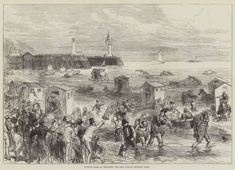 Badescene ved Boulogne, højvandet lørdag uge af Sir John Charles Robinson