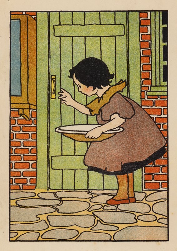 Illustration til Babes and Birds (farvelitografi) af Charles Robinson