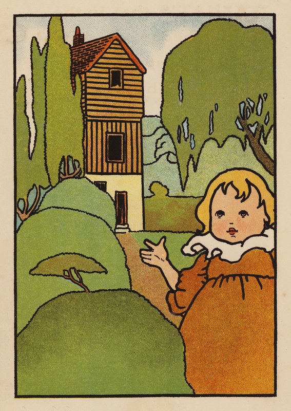 Illustration til Babes and Birds (farvelitografi) af Charles Robinson