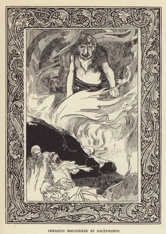 Odysseus opdaget af Polyphemus af Sir John Charles Robinson