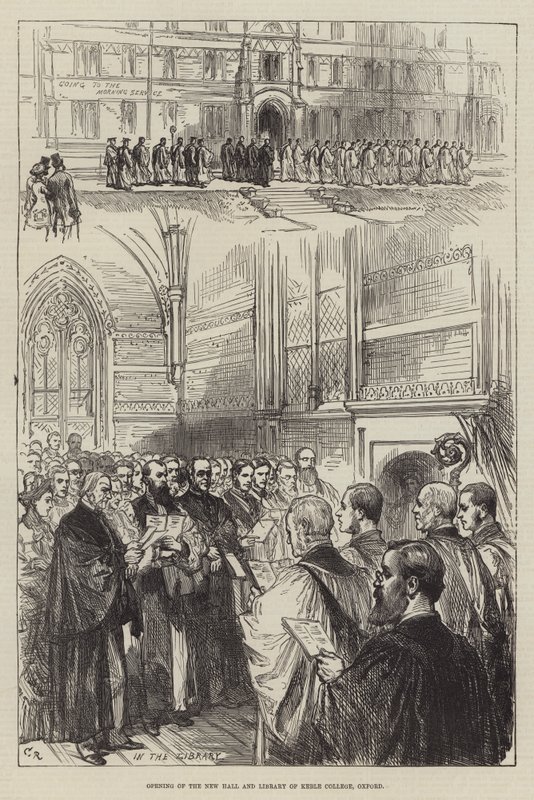Åbning af New Hall and Library of Keble College, Oxford af Sir John Charles Robinson