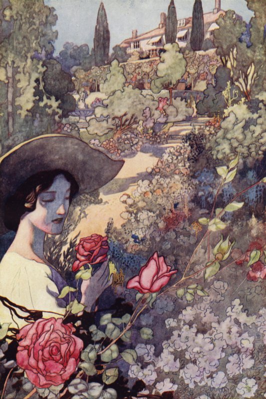Vores sentimentale have: Sommer (farve litho) af Charles Robinson