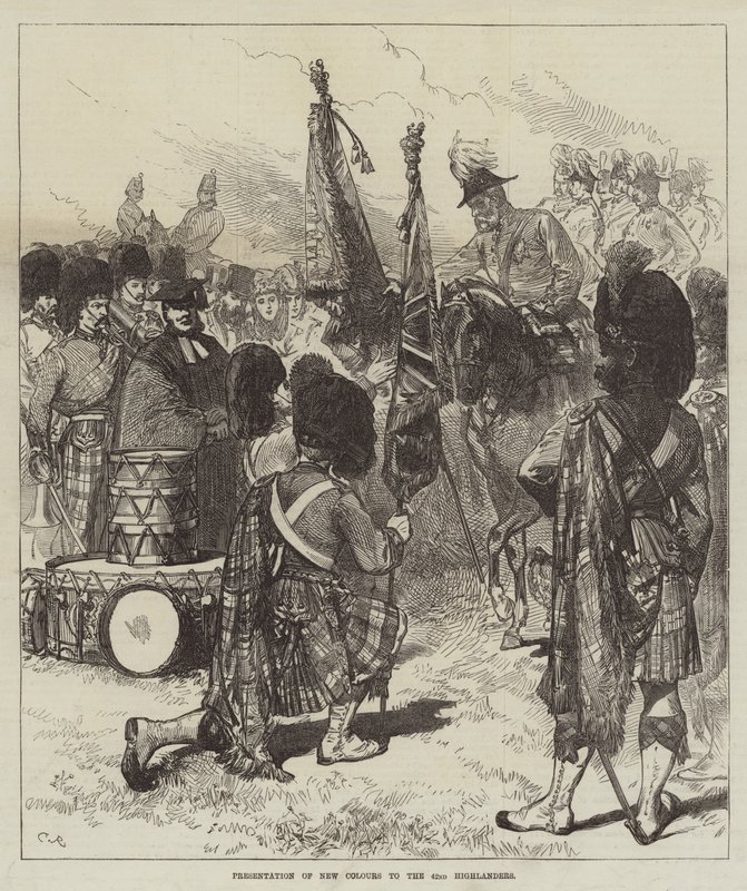 Præsentation af nye faner til 42nd Highlanders af Sir John Charles Robinson