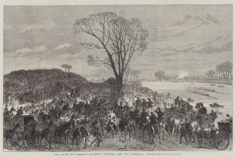 Oxford og Cambridge University Boat-Race, fra Sandhills, overfor Chiswick af Sir John Charles Robinson
