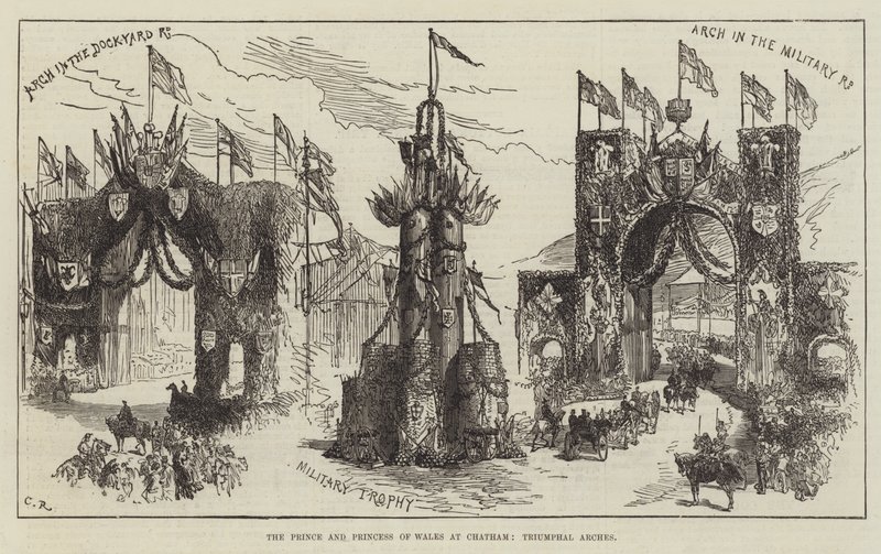 Prinsen og Prinsessen af Wales i Chatham, Triumfbuen af Sir John Charles Robinson