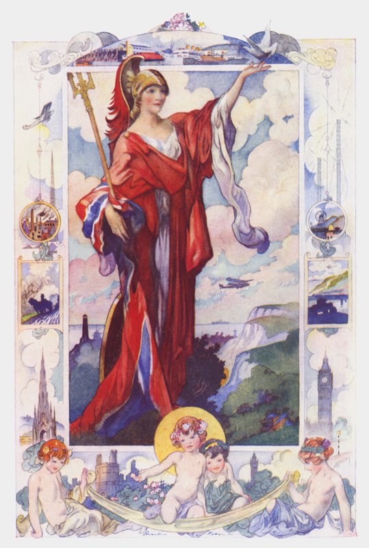 Det Forenede Kongerige (farve litho) af Charles Robinson