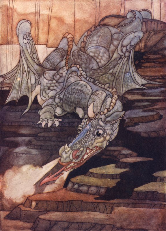 Dragen dræbt af Saint George af Charles Robinson