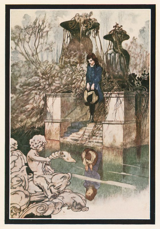 Der var træer. . . og et stort bassin med et gammelt gråt springvand i midten af Charles Robinson