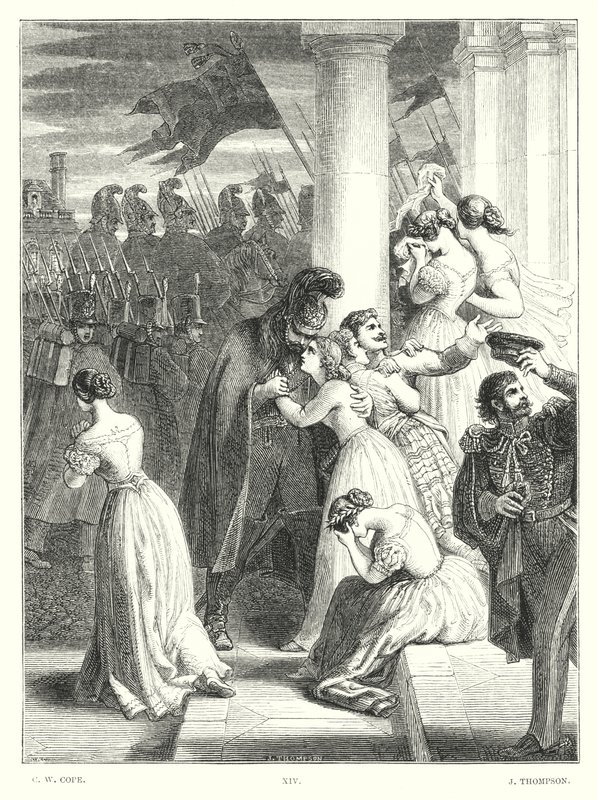 Lord Byrons barn Harold, Canto III, strofe 24 (gravering) af Charles West (after) Cope