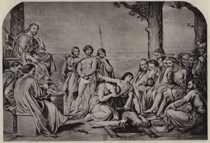 Sagsøgerens appel ved den første retssag af jury (litho) af Charles West (after) Cope