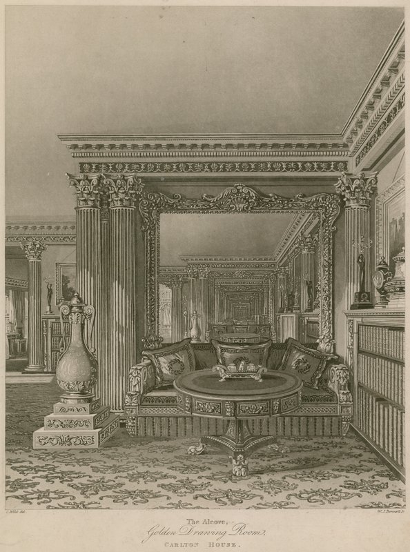 The Alcove, Golden Drawing Room, Carlton House, London af Charles Wild