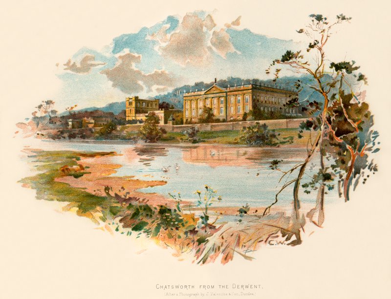 Chatsworth fra Derwent af Charles Wilkinson