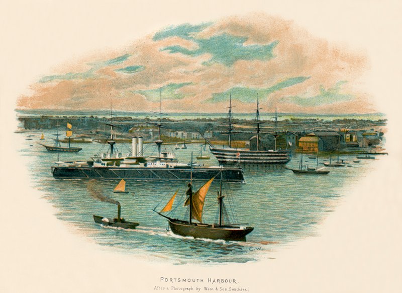Portsmouth havn af Charles Wilkinson